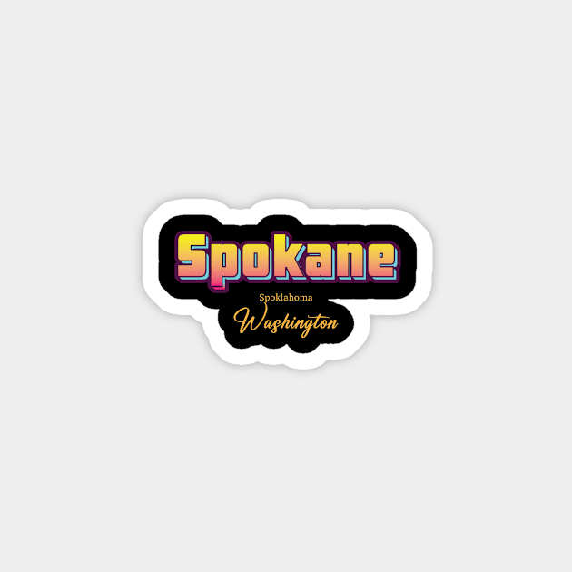 Spokane Sticker by Delix_shop